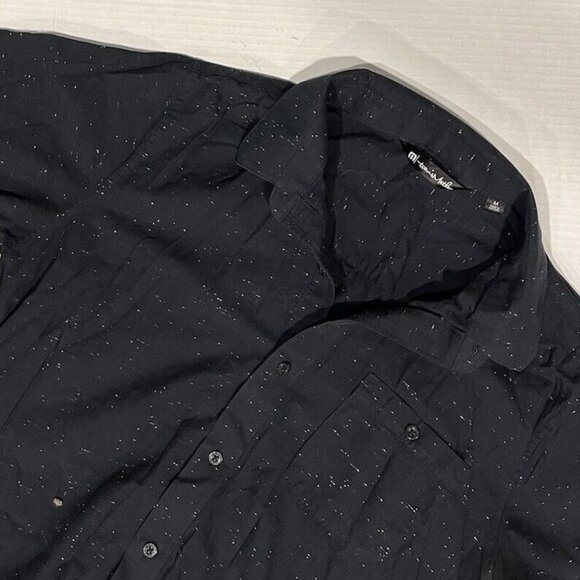 Travis Mathew‎ Men's Medium Black Button Down Short Sleeve Shirt - Picture 1 of 6